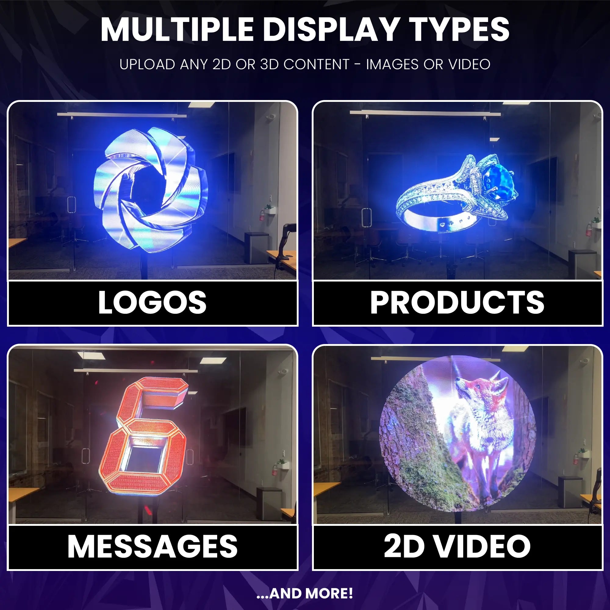 L9 holographic fan display types