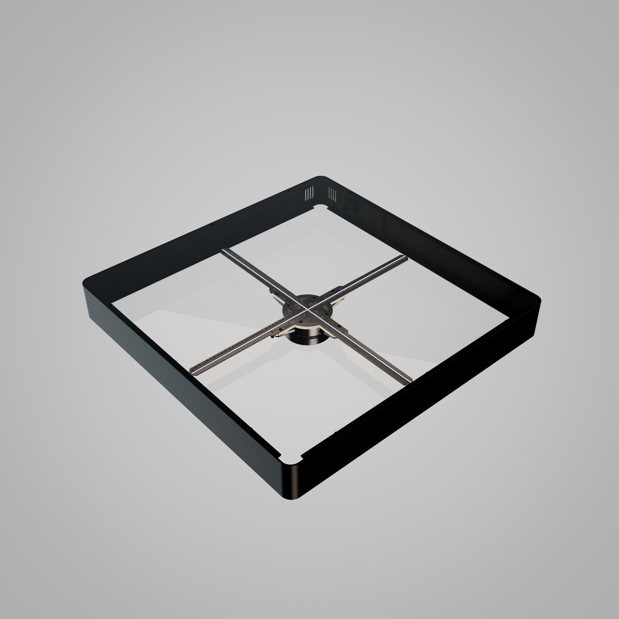Square Acrylic Case with L4 25.5" Holographic Fan