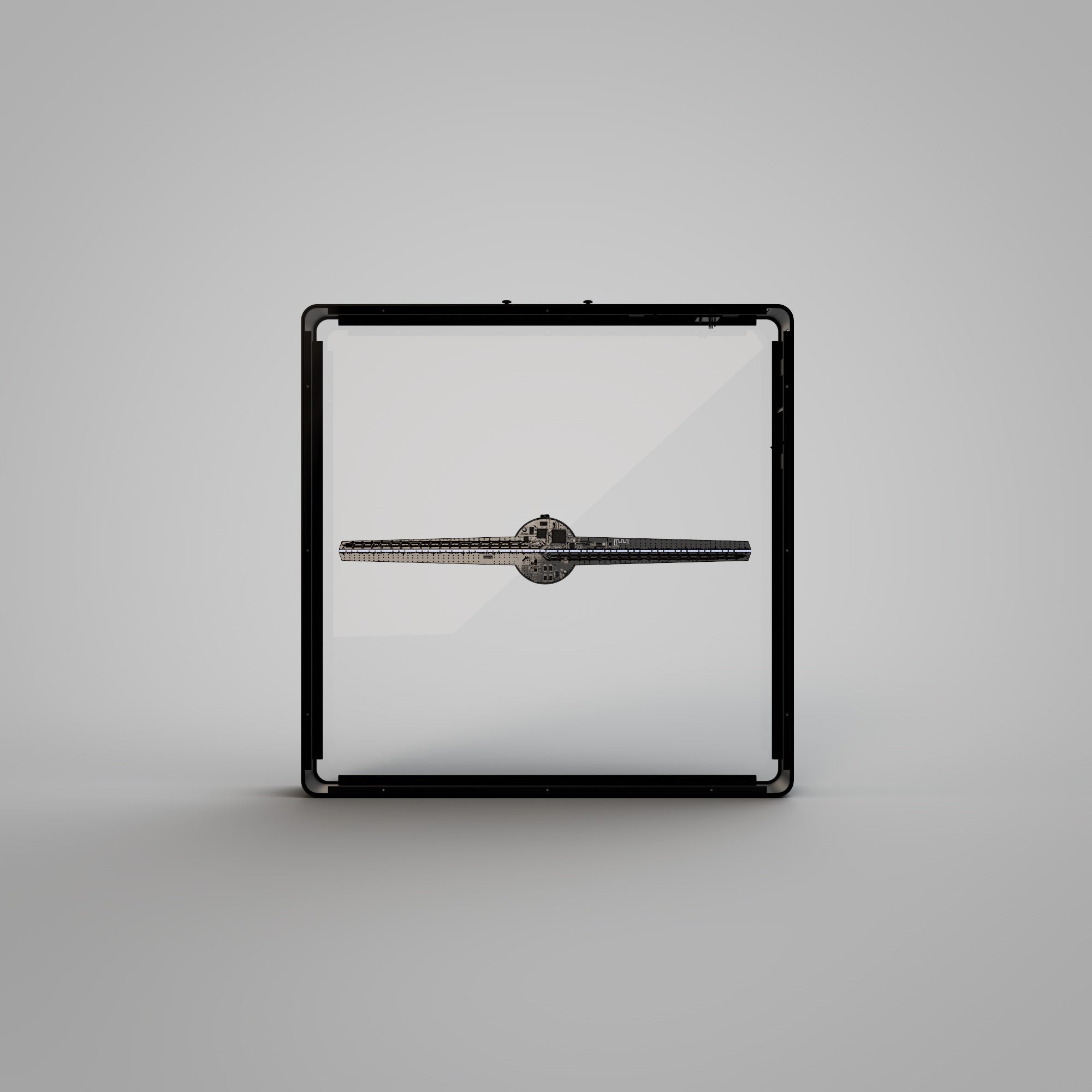 Square Acrylic Case with L2 17" Holographic Fan