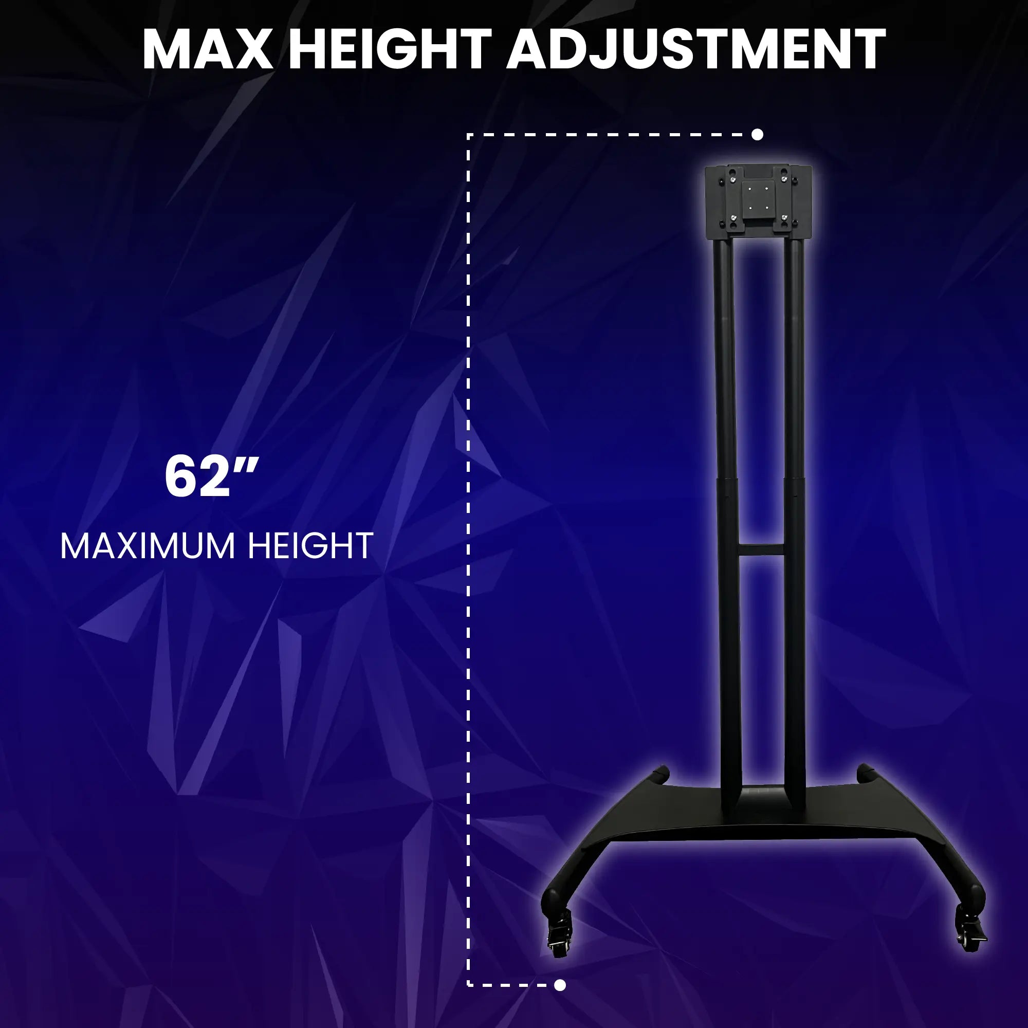 holographic fan rolling stand mount height adjustment