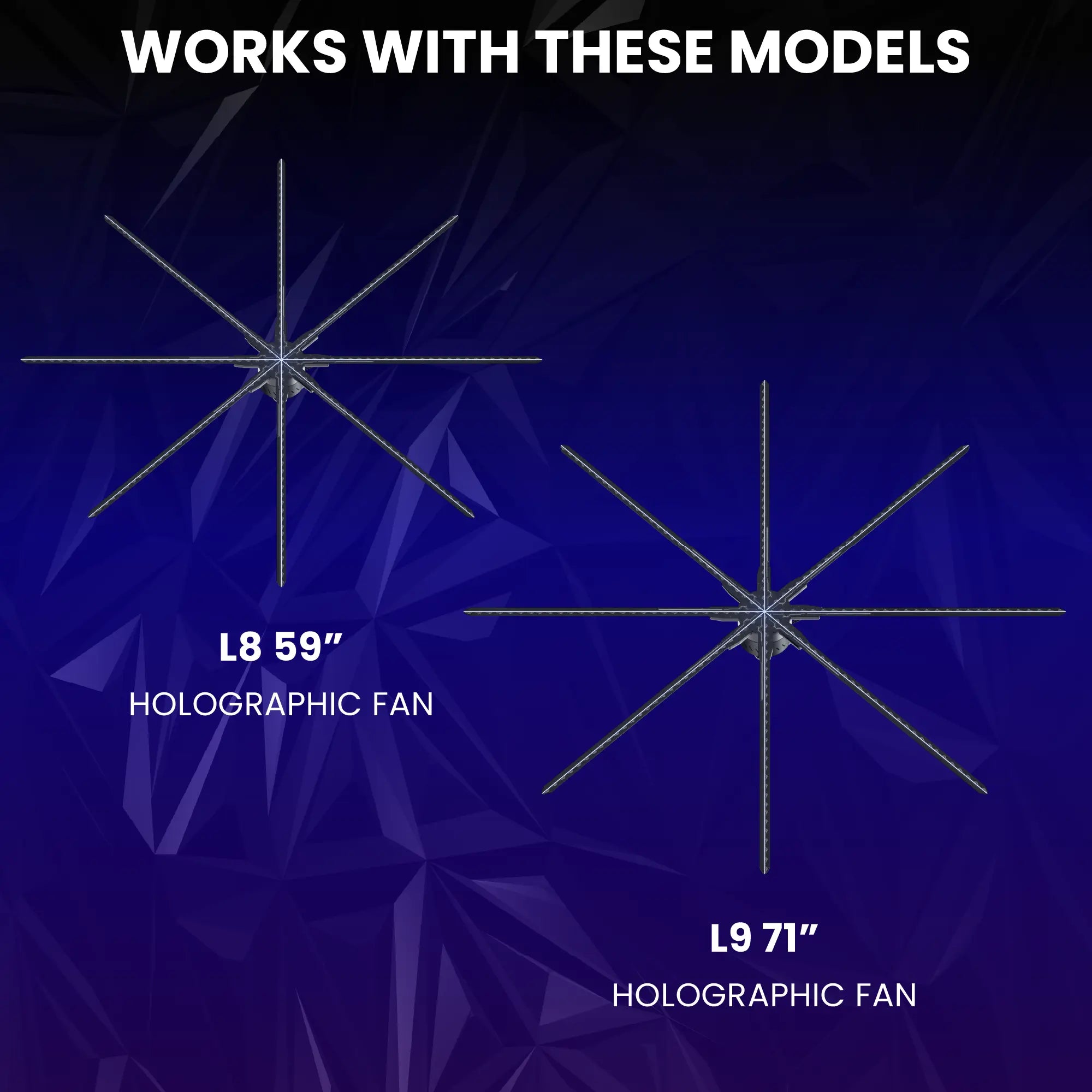 holographic fan rolling stand mount works with these models