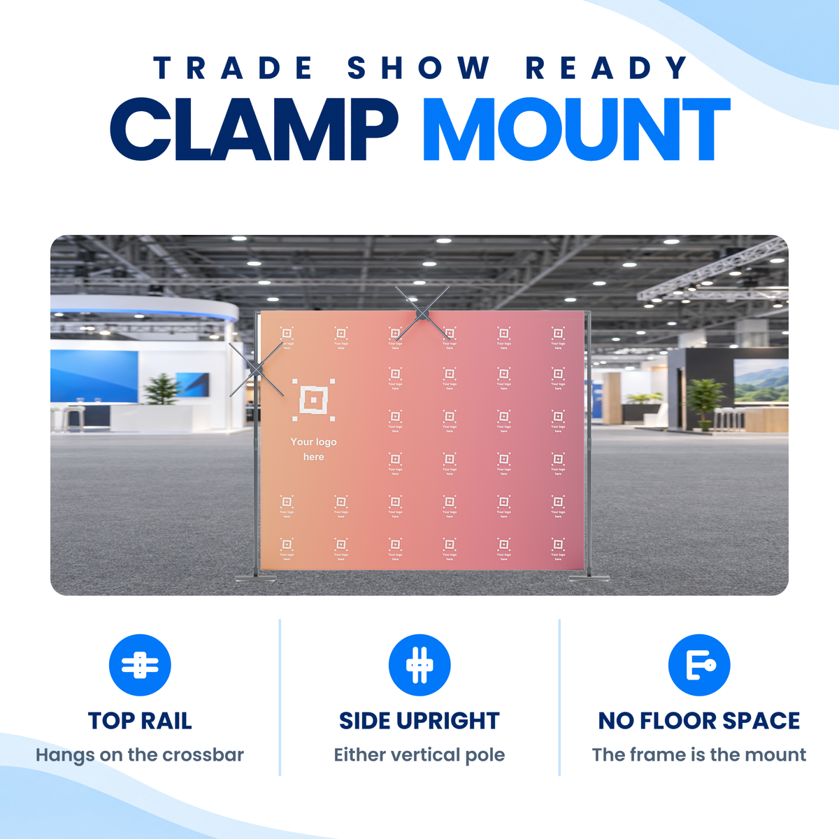 Trade Show Banner Mount For Hologram Fan